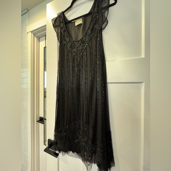 Gorgeous Beaded Black Women’s Dress - Classic Evening Style - Picture 3 of 4